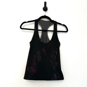 Lululemon cool racerback black floral midnight size 6